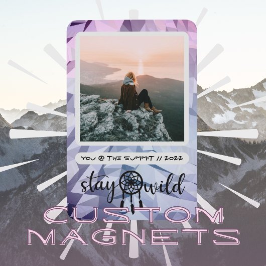 Boho Dreamcatcher Stay Wild Photo Magnet