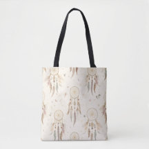 Boho Dreamcatcher Tote Tas | Etherische Veren