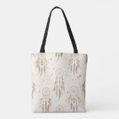 Boho Dreamcatcher Tote Tas | Etherische Veren (Achterkant)