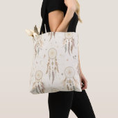 Boho Dreamcatcher Tote Tas | Etherische Veren (Dichtbij)
