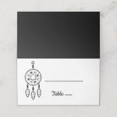 Boho Dreamcatcher Trouwen Zwart Native American (Buitenkant ongevouwen)