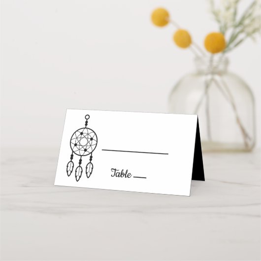 Boho Dreamcatcher Trouwen Zwart Native American (Voorkant)