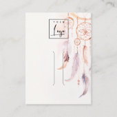 Boho Dreamcatcher Waterverf Hairpin Logo Display Visitekaartje (Voorkant)