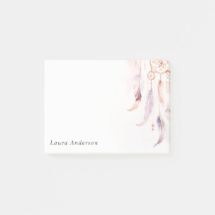 Boho Dreamcatcher Waterverf Lila Blush Peach Post-it® Notes