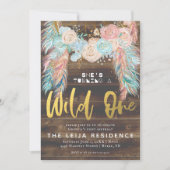 Boho Dreamcatcher Wild One Birthday Kaart (Voorkant)