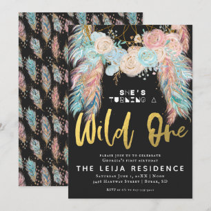 Boho Dreamcatcher Wild One Verjaardag Kaart
