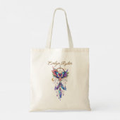 Boho Dreamcatcher with Lily Flowers – custom Tote Bag (Achterkant)