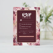 Boho Dreams Élégance Florale Carton de Réponse de (Debout devant)