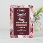 Boho Dreams Holy Matrimony Wedding Invitation (Debout devant)