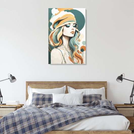"Boho Dreamscape" Canvas Afdruk (Insitu (Slaapkamer))