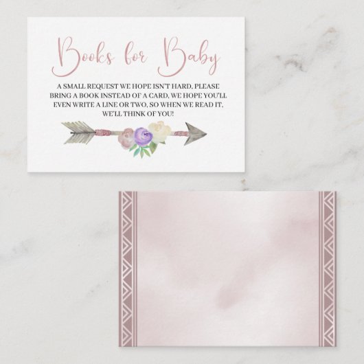 Boho Dreamweaver Books for Baby Enclosure Card Informatiekaartje (Voorkant / Achterkant)