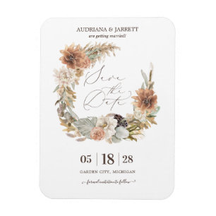 Boho Dried Floral Pampas Grass Herfst herfst Magneet