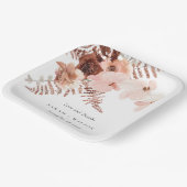 Boho Dried Rust Blush Fern Orchid Wedding Bedankt Papieren Bordje (Gebogen)