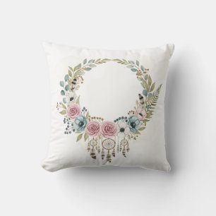 Boho Droomvanger Bloemenkrans Aquarel Kussen