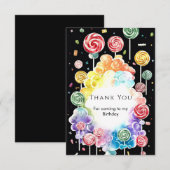 Boho Droomy Candyland Verjaardag Bedankkaart (Voorkant / Achterkant)