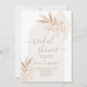 Boho dry floral Bridal Shower Invitation Kaart (Voorkant)