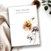 Boho Dry Wildflower Waterverf Ketting Display Visitekaartje