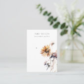 Boho Dry Wildflower Waterverf Oorbel Display Visitekaartje (Staand voorkant)