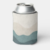 Boho Dusty Blauw Retro Typografie Bruiloft Gunsten Blikjeskoeler (Blikje Achterkant)