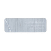 BOHO Dusty Blue Driftwood Mason Jars Wedding Etiket (Voorkant)