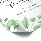 Boho Dusty Blue Eucalyptus Retirement Welkom Poster (Hoek)