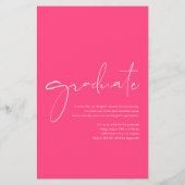 Boho Dusty Blue Minimalist Arch Foto Afstuderen (Achterkant)