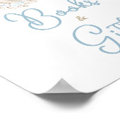 Boho Dusty Blue Pumpkin boeken en geschenken Poster (Hoek)