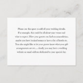 Boho Dusty Blue Wedding Details Informatiekaartje (Achterkant)