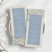 Boho Dusty Blue Wedding Program Programma