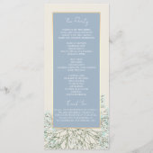 Boho Dusty Blue Wedding Programme (Dos)
