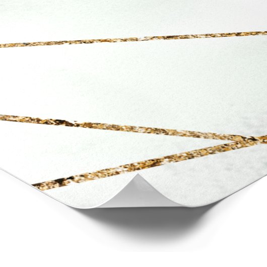 Boho Dusty green zuigt gouden trouwtijdlijn op Poster (Hoek)