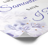 Boho Dusty paarse lavender lila Spring Contdown Poster (Hoek)