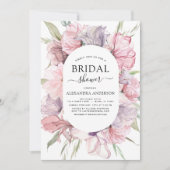 Boho Dusty Pink Paarse Bridal Shower Kaart (Voorkant)