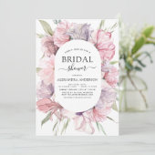 Boho Dusty Pink Paarse Bridal Shower Kaart (Staand voorkant)