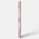 Boho Dusty Roos en Witte Mandala Custom Name Samsung Galaxy Hoesje (Linkerkant)