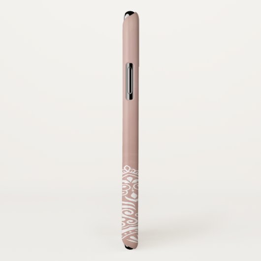 Boho Dusty Roos Mandala Aangepaste naam Case-Mate iPhone Case (Achterkant / rechts)