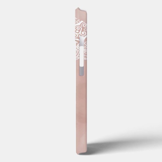 Boho Dusty Roos Mandala Aangepaste naam Case-Mate iPhone Case (Achterkant / Links)