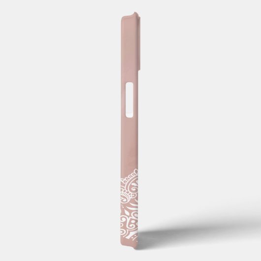 Boho Dusty Roos Mandala Aangepaste naam Case-Mate iPhone Case (Achterkant / Rechts)