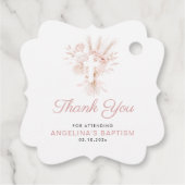 Boho Dusty roos pampas bloemendoop Bedankjes Labels (Achterkant)