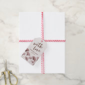 Boho Dusty Roos Pink Wedding Favor Cadeaulabel (Met Touw)