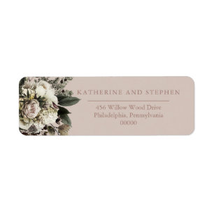 Boho Dusty rose Floral Bouquet Mariage Étiquette