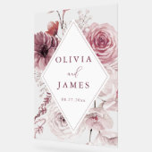 Boho Dusty Rose & Mauve Floral Frame Mariage (Angle)