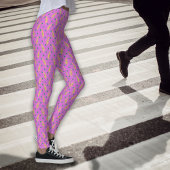 Boho Dusty Roze Geel Botanicals Leggings