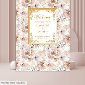 Boho Dusty Roze Ivoor Goud Trouwtapijt Wandkleed