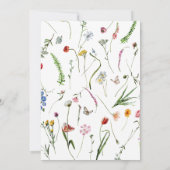 Boho Dutch Wild Flowers & Butterflies Wedding Kaart (Achterkant)