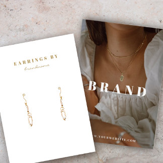 Boho Earring Display Photo Card Visitekaartje