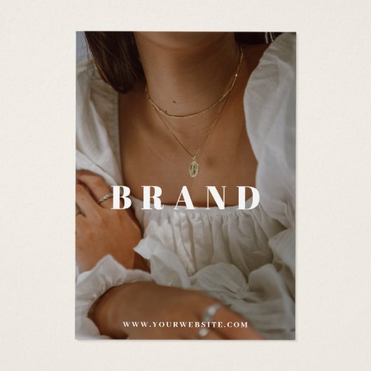 Boho Earring Display Photo Card Visitekaartje (Achterkant)