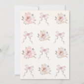 Boho Earth Rose Girl Baby shower Invitation (Dos)