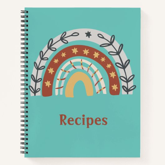 Boho Earth Tone Rainbow Notitieboek (Voorkant)