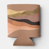 Boho Earth Tones Retro Typography Wedding Favors Blikjeskoeler (Achterkant)